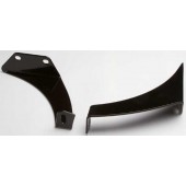 Invisible fairing support brackets in black.