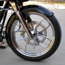 American made steel shown on a 21" tire