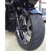 18"x180mm tire, OG wrap fender and pointed slider covers.